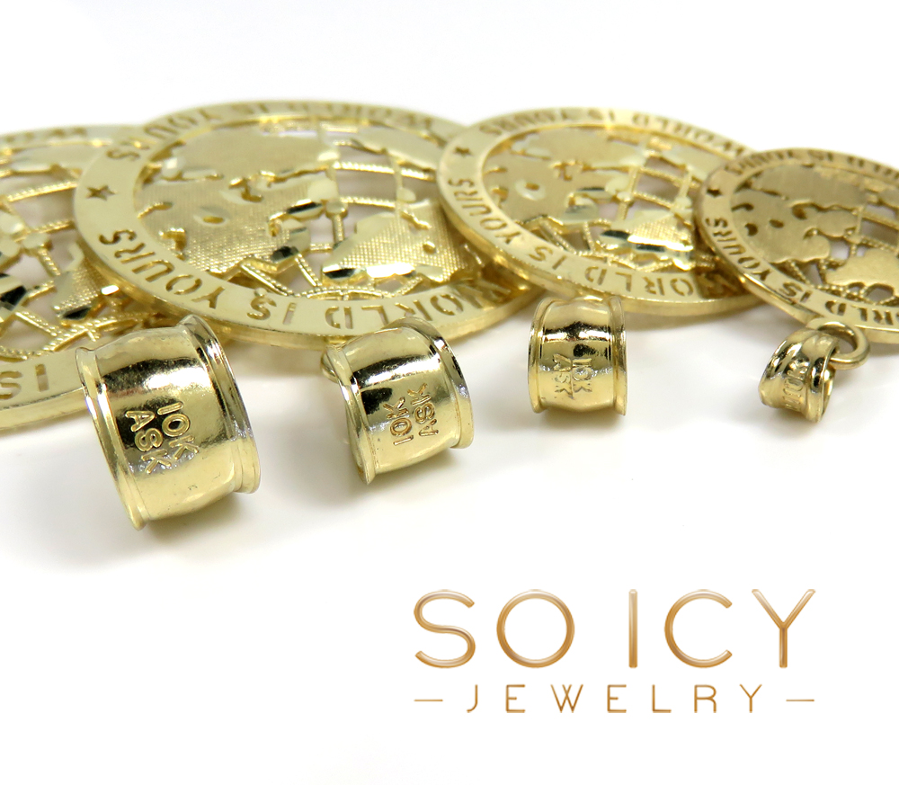 10k yellow gold small-xl the world is yours pendant