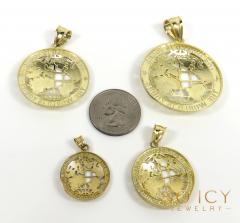 10k yellow gold small-xl the world is yours pendant