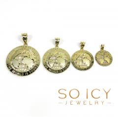 10k yellow gold small the world is yours pendant 