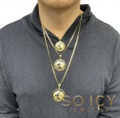 10k yellow gold small-xl the world is yours pendant