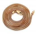 14k rose gold skinny solid tight franco link chain 18-24 inches 1.5mm