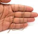 14k rose gold skinny solid tight franco link chain 18-24 inches 1.5mm