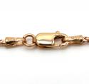 14k rose gold skinny solid tight franco link chain 16-24 inches 1.2mm