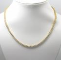 14k yellow gold round 10 pointer diamond tennis chain 22
