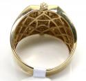  14k yellow gold cz free mason g ring 0.08ct