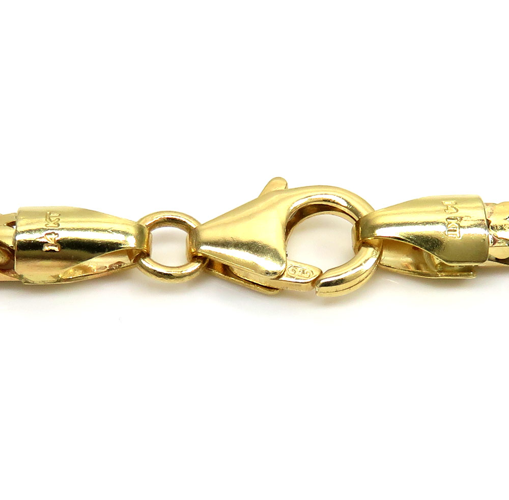 14k yellow gold solid tight link franco chain 20-26 inch 3mm - Image 4