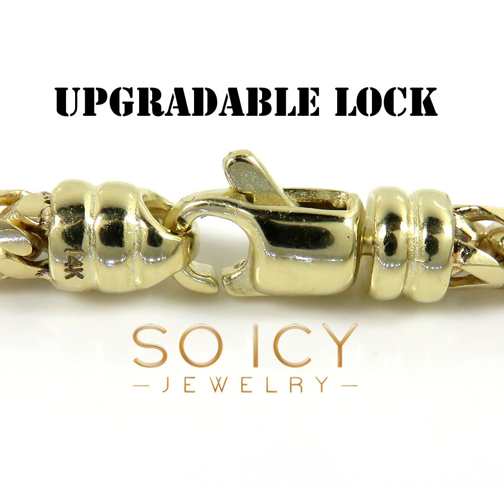 14k yellow gold solid tight link franco chain 20-26 inch 3mm - Image 7