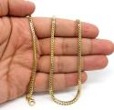 14k yellow gold solid tight link franco chain 20-26 inch 3mm