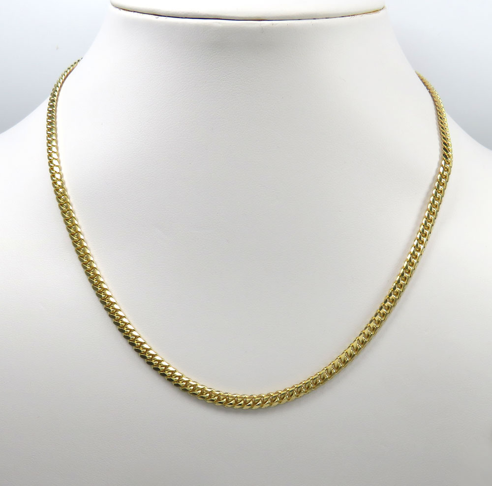 14k yellow gold solid miami link chain 18-24 inch 4.20mm - Image 6