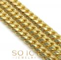 14k yellow gold solid miami link chain 18-24 inch 4.20mm