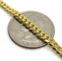 14k yellow gold solid miami link chain 18-24 inch 4.20mm