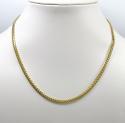 14k yellow gold solid miami link chain 18-24 inch 4.20mm