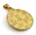 10k yellow gold small santa barbara ruby cz pendant 0.05ct