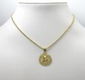 10k yellow gold small santa barbara ruby cz pendant 0.05ct