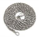 14k white gold skinny diamond cut rope link chain 16-22 inch 1.50mm