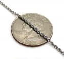 14k white gold skinny diamond cut rope link chain 16-22 inch 1.50mm