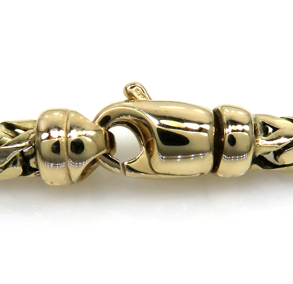 10k solid yellow gold tight link franco chain 20-26 inch 4.5mm - Image 6