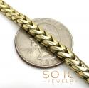 10k solid yellow gold tight link franco chain 24 inch 4.5mm