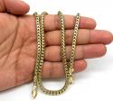 10k solid yellow gold tight link franco chain 20-26 inch 4.5mm