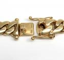 14k yellow gold solid miami link chain 18-26 inch 13.20mm