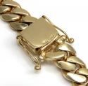 14k yellow gold solid miami link chain 18-26 inch 13.20mm