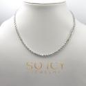 14k white gold solid diamond cut rope chain 18-26 inch 3mm