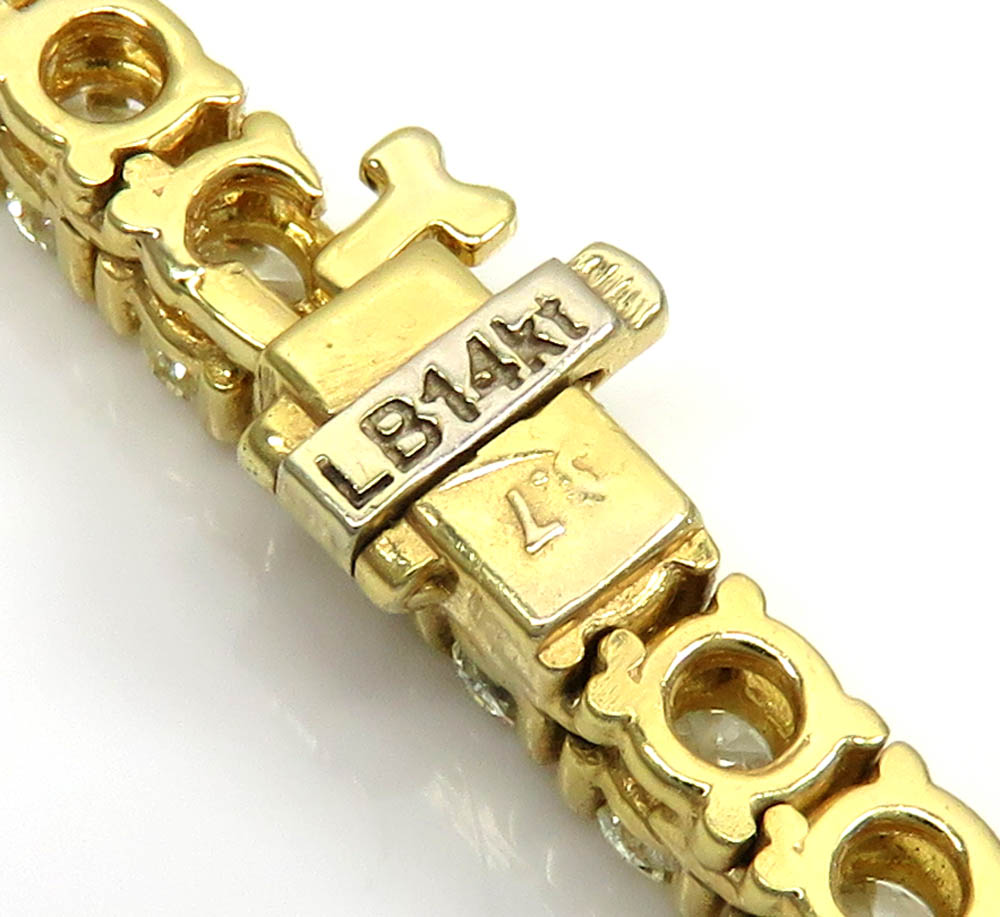 14k gold round 20 pointer diamond tennis chain 20-24 inches 4mm 24.00ct - Image 4