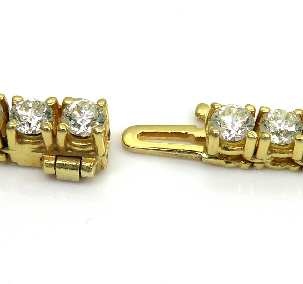 14k gold round 20 pointer diamond tennis chain 20-24 inches 4mm 24.00ct