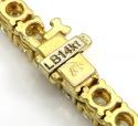 14k gold round 20 pointer diamond tennis chain 20-24 inches 4mm 24.00ct
