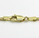14k yellow gold skinny solid tight franco link chain 16-24 inches 1.2mm
