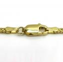 14k yellow gold skinny solid tight franco link chain 16-24 inches 1.5mm