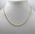 14k yellow gold skinny solid tight franco link chain 16-24 inches 1.5mm