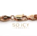 14k rose gold solid diamond cut rope chain 18-26 inches 4mm