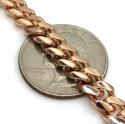 14k rose gold solid miami link bracelet 8 inch 6.80mm