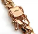 14k rose gold solid miami link bracelet 8 inch 6.80mm