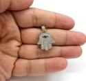 10k yellow gold diamond evil eye hamsa pendant 0.92ct