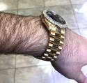 Rolex day date 36mm 18k yellow gold custom diamond bezel and dial 3.55ct 