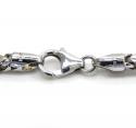 10k white gold solid tight link franco bracelet 8 inches 3mm 