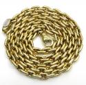 14k yellow gold braccio solid cable link chain 22-24 inches 4.30mm 