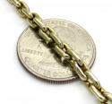 14k yellow gold braccio solid cable link chain 22-24 inches 4.30mm 