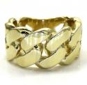 14k yellow gold solid xl flat 11mm cuban ring 
