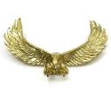 10k yellow gold large solid heavy diamond cut eagle pendant