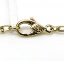 Ladies 18k yellow gold pearl clover bracelet 7.50 inches 15mm 