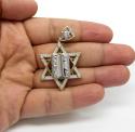 10k yellow gold diamond star of david 10 commandments pendant 1.00ct