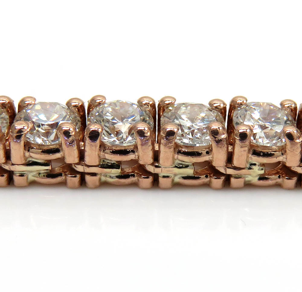 14k gold round 25 pointer vs diamond tennis chain 24 inches 4mm 36.00ct - Image 4