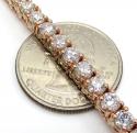 14k gold round 25 pointer vs diamond tennis chain 24 inches 4mm 36.00ct 