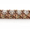 14k gold round 25 pointer vs diamond tennis chain 24 inches 4mm 36.00ct 