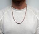 14k gold round 25 pointer vs diamond tennis chain 24 inches 4mm 36.00ct 