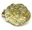 10k two tone gold solid large 3d lion head pendant