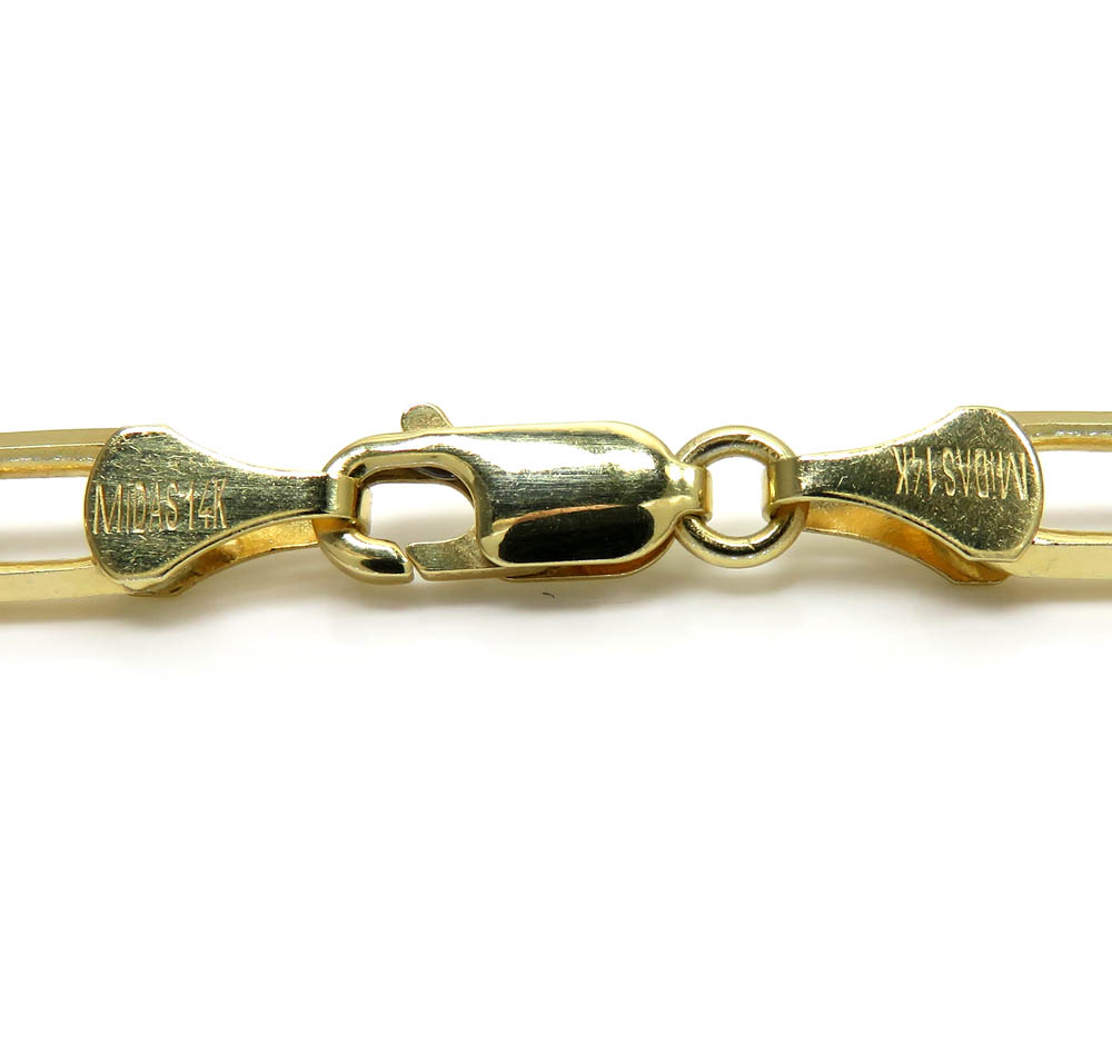 14k yellow gold solid cable link chain 30 inches 5.20mm 